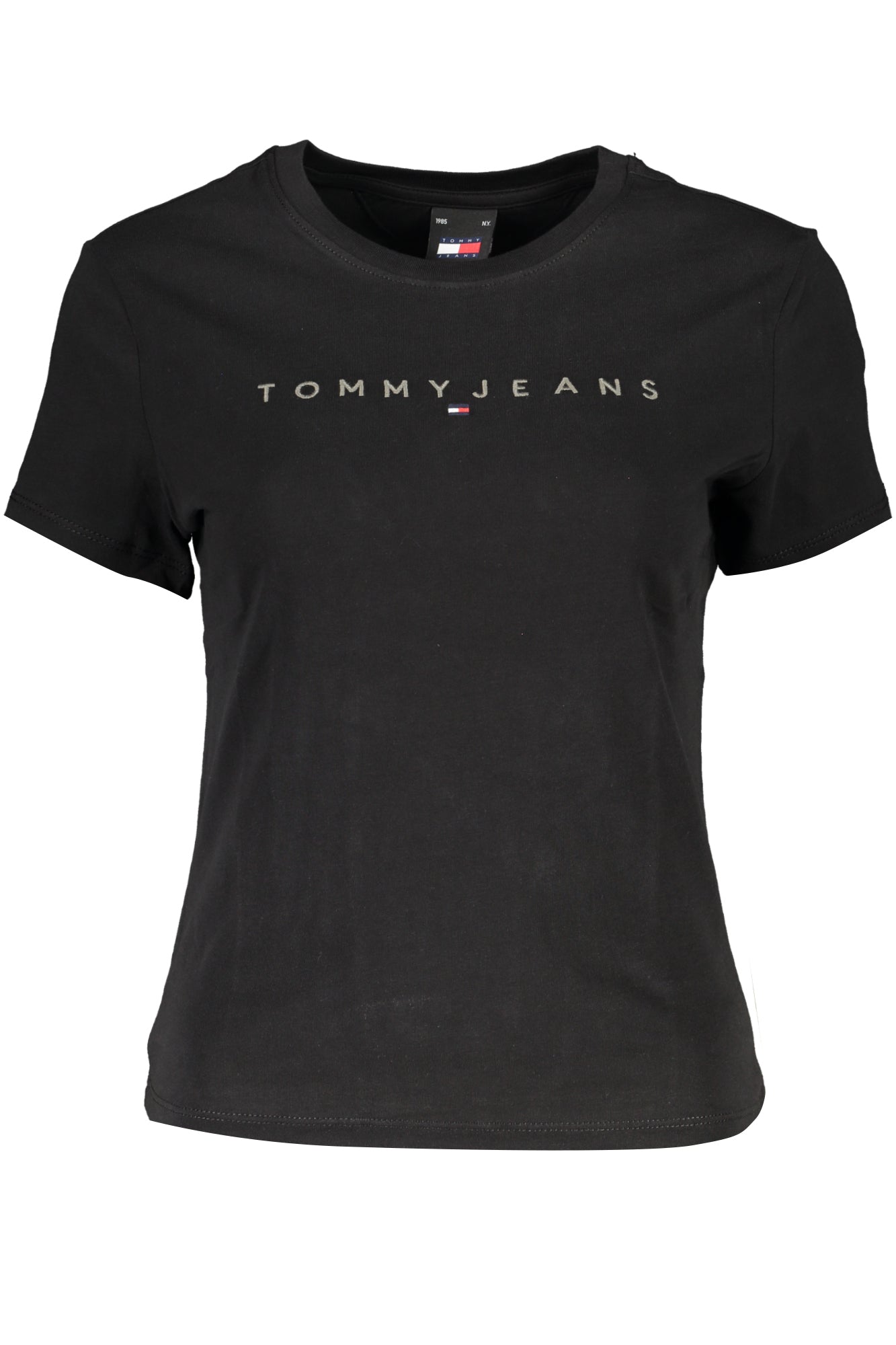 TOMMY HILFIGER T-SHIRT MANICHE CORTE DONNA NERO